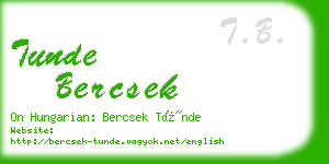 tunde bercsek business card